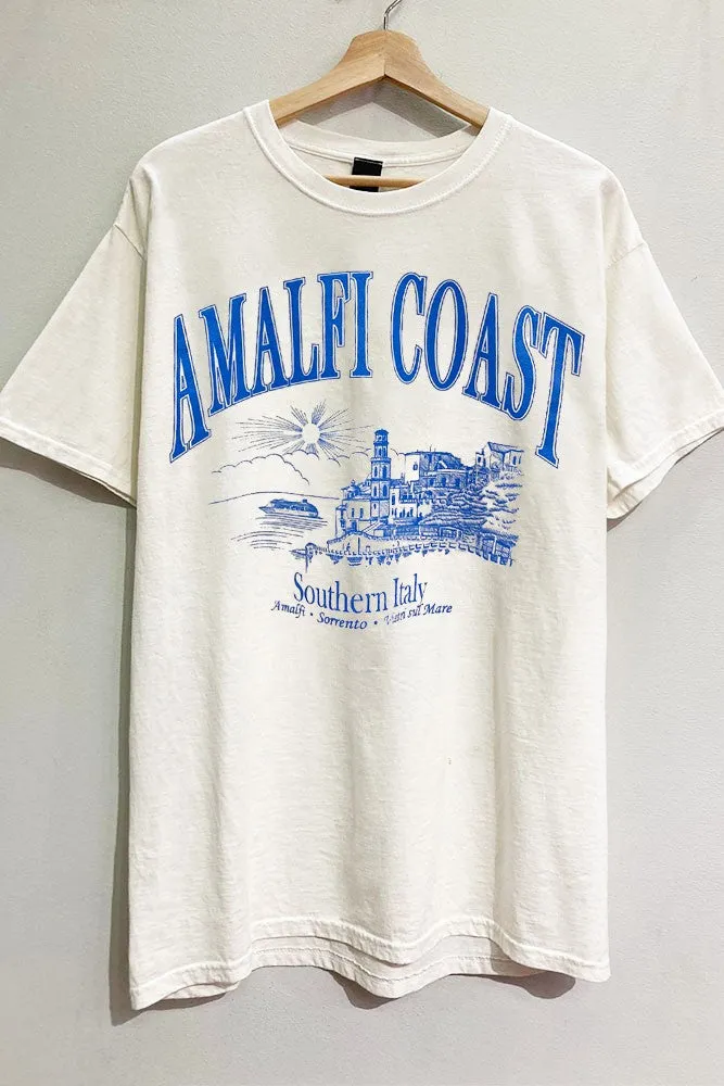 Amalfi Coast Graphic Tee, Cream