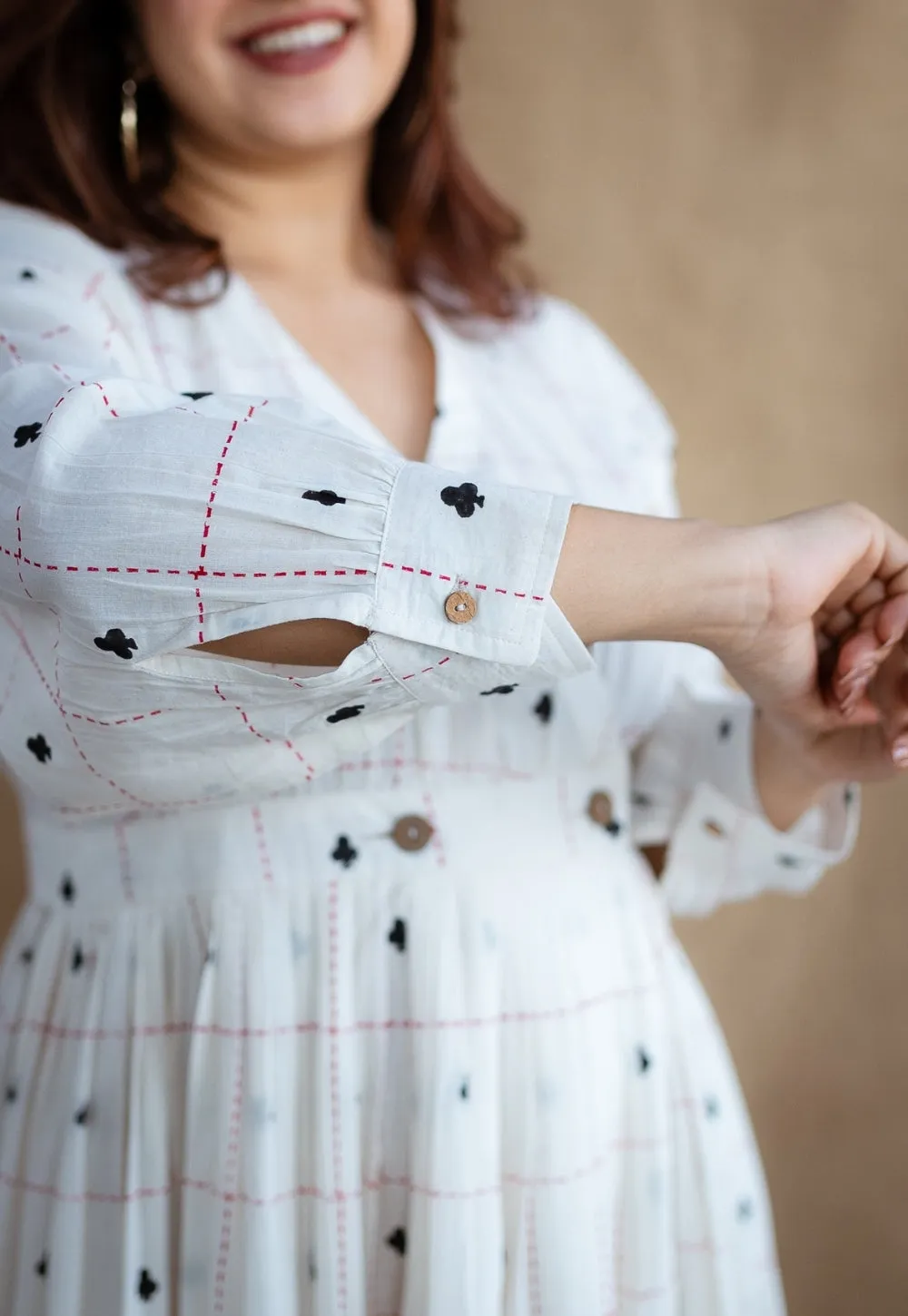 Arika Block Printed Cotton Dress