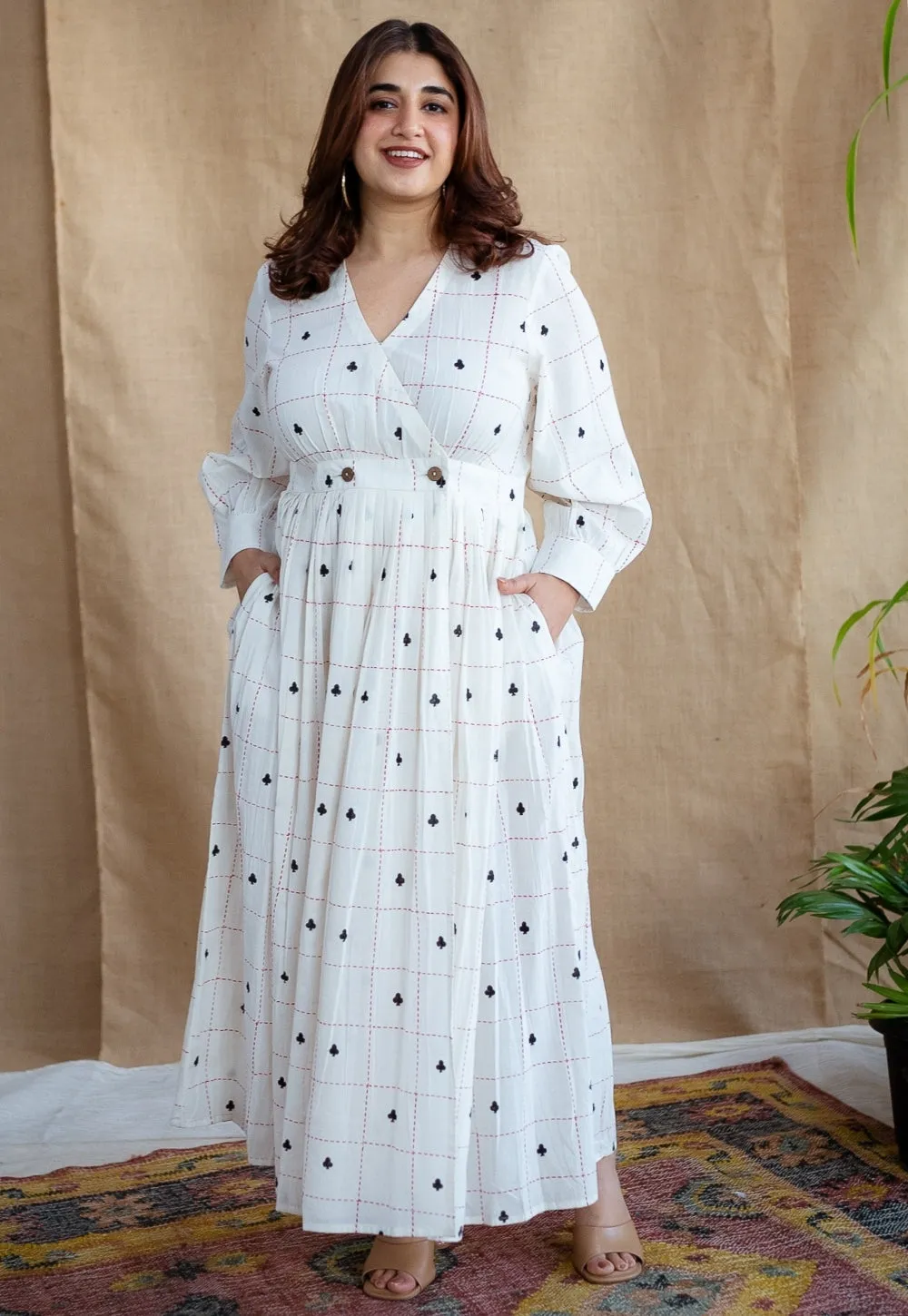 Arika Block Printed Cotton Dress
