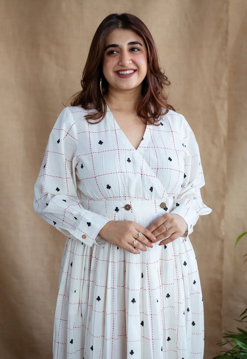 Arika Block Printed Cotton Dress