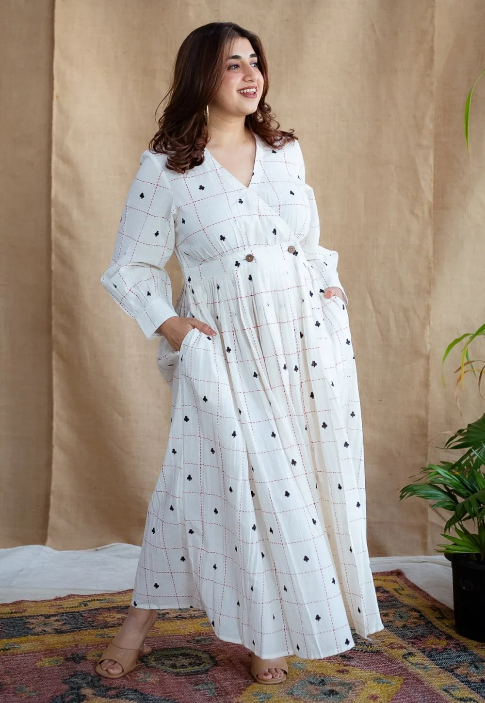 Arika Block Printed Cotton Dress