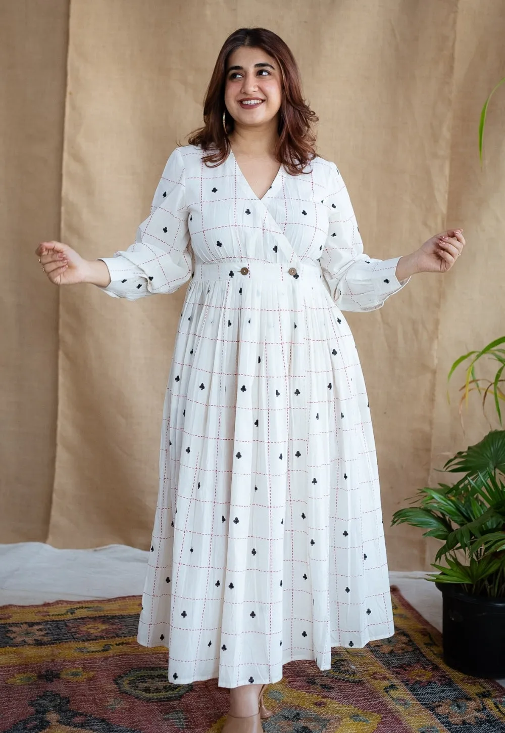 Arika Block Printed Cotton Dress