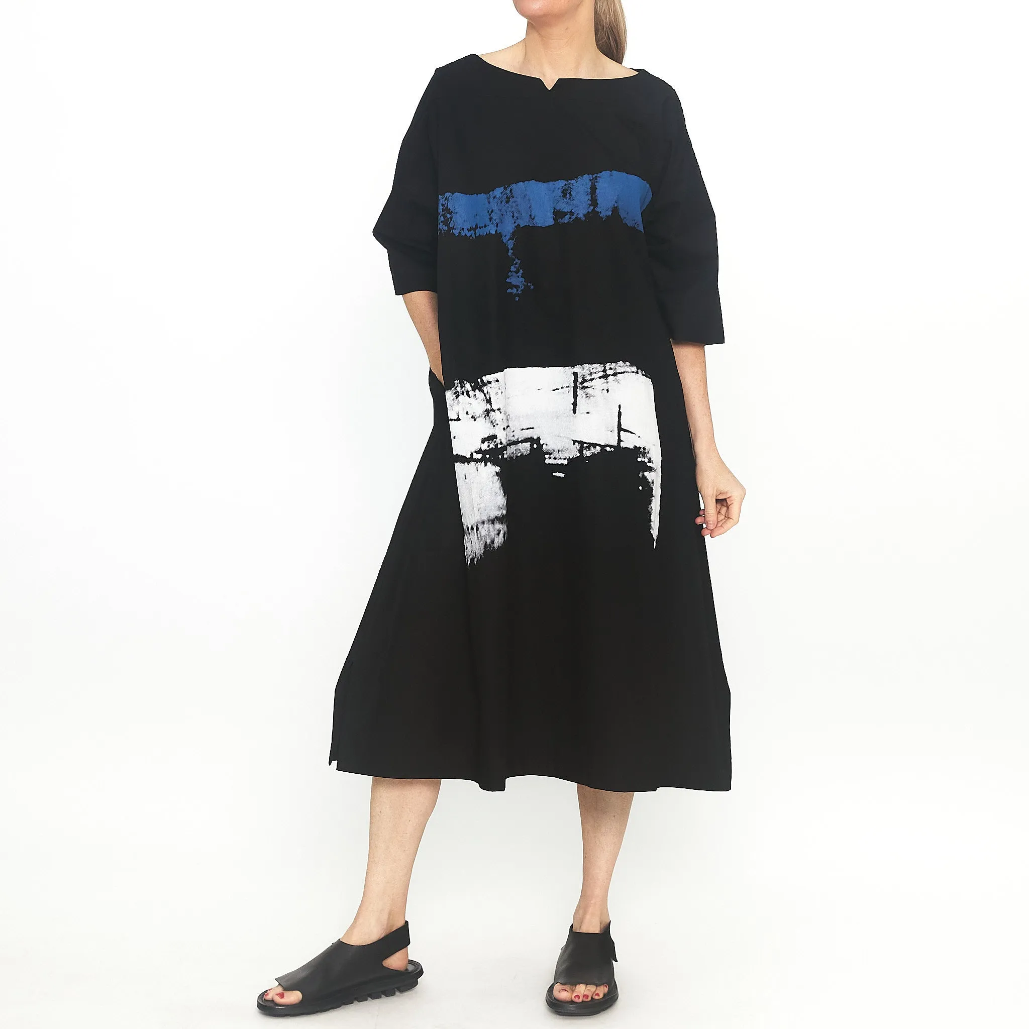 Blue Stripe Black Tunic