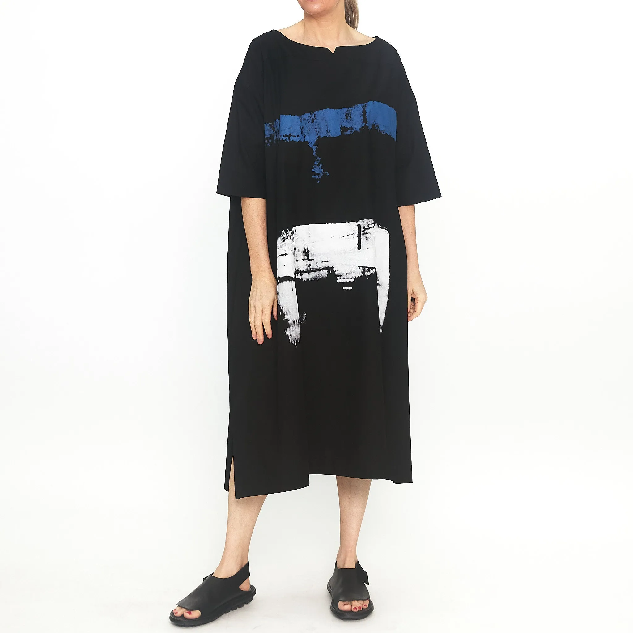 Blue Stripe Black Tunic