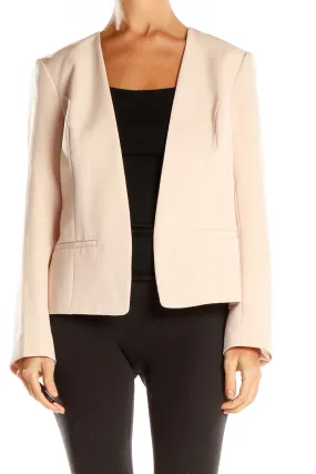 Blush Open-Front Blazer