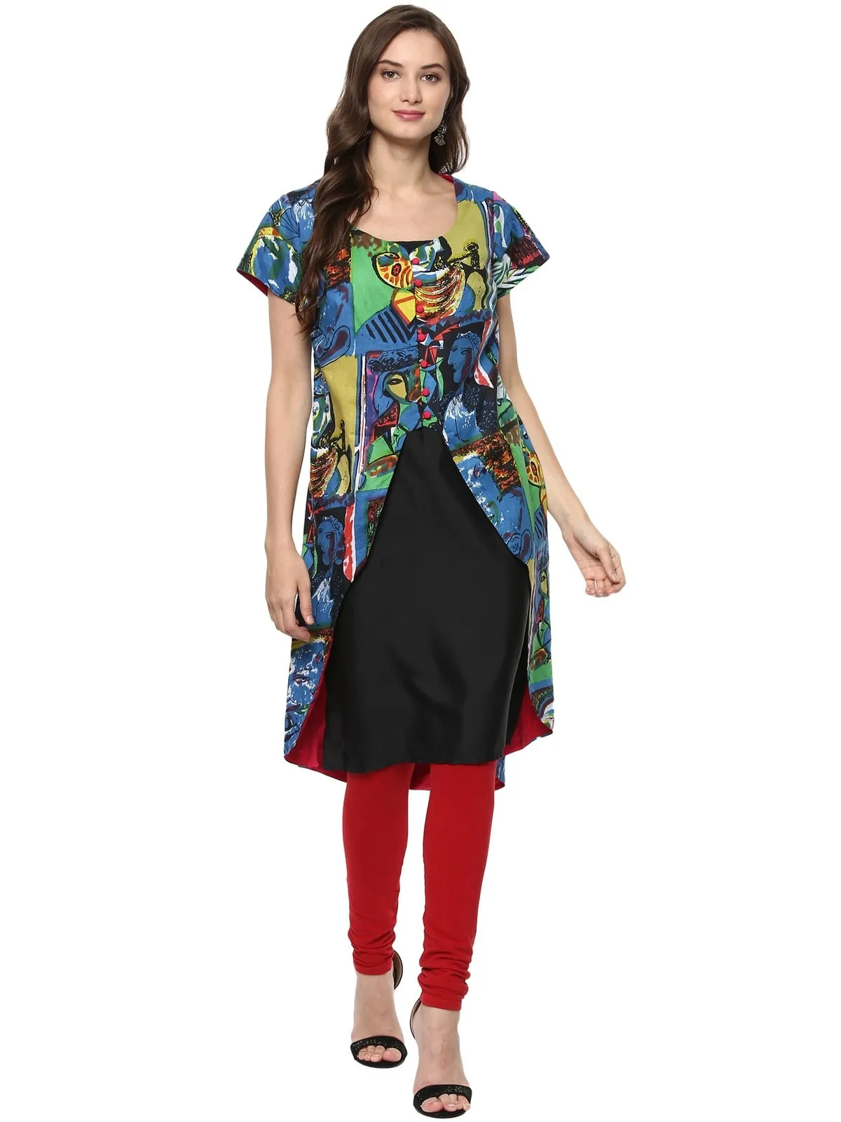 Casual Half Sleeve Printed Kurti