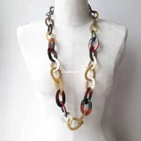 Charming Horn Necklace J18054, Made by Natural Buffalo Horn & Lacquer