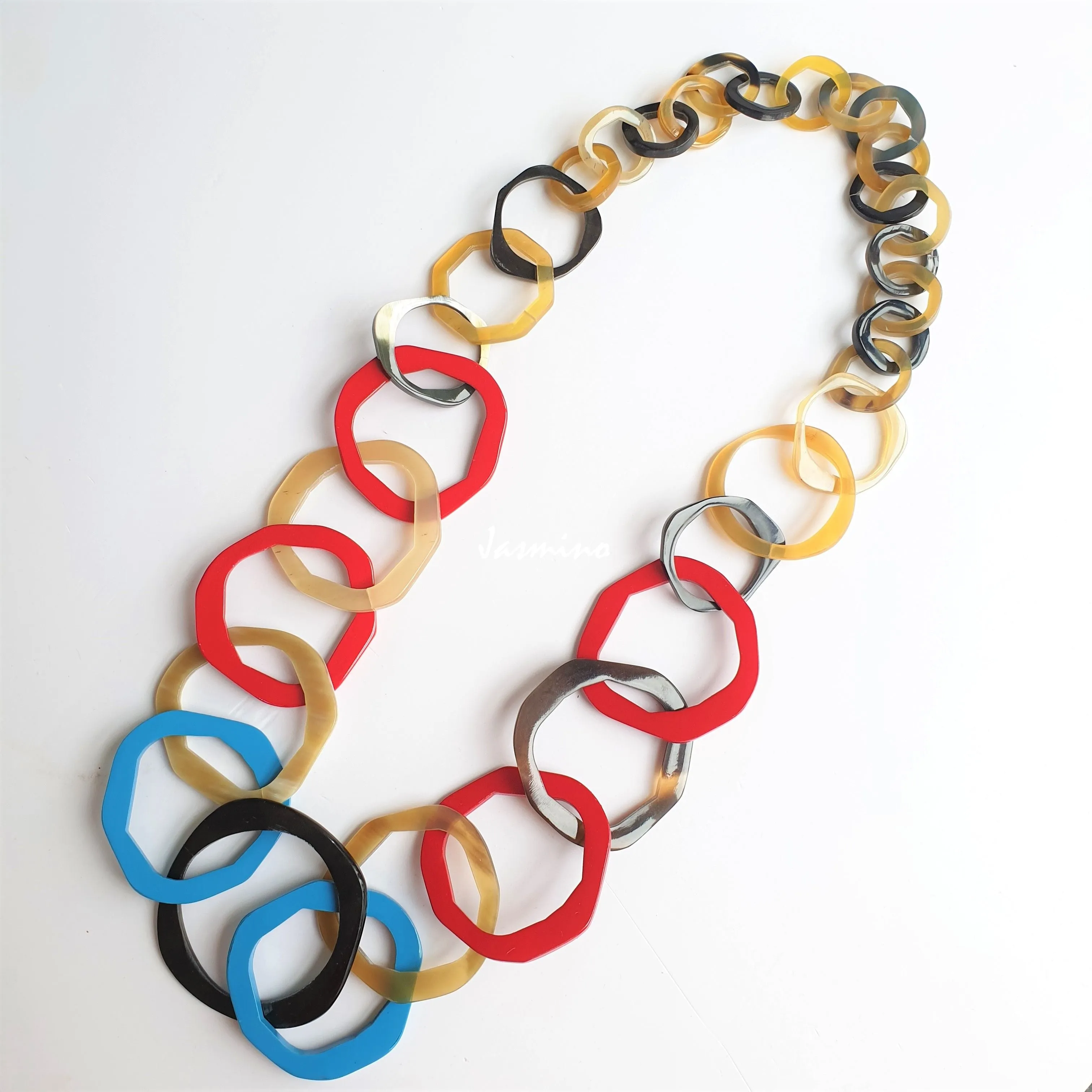 Charming Horn Necklace J18268, Made by Natural Buffalo Horn