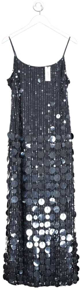 Coast Blue Embellished Mixed Sequin Maxi Dress UK 12
