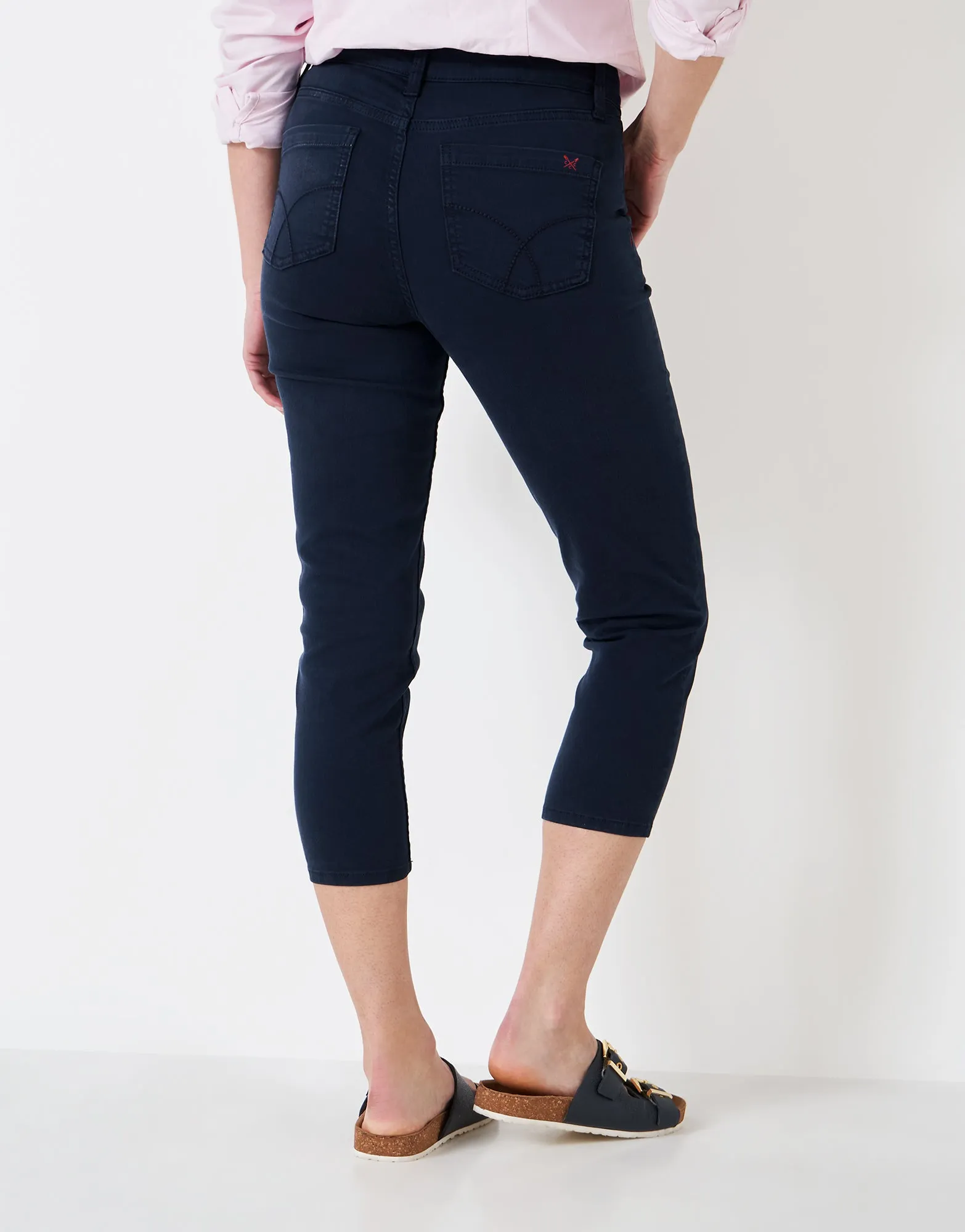 Crew Clothing - Cropped Jeans - Heritage Navy