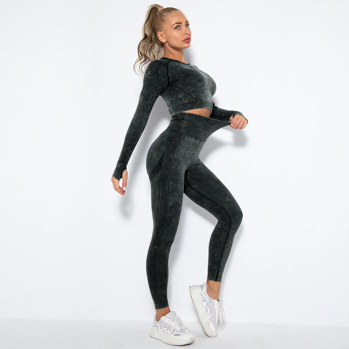Crop Top High Waist  Pant Sets