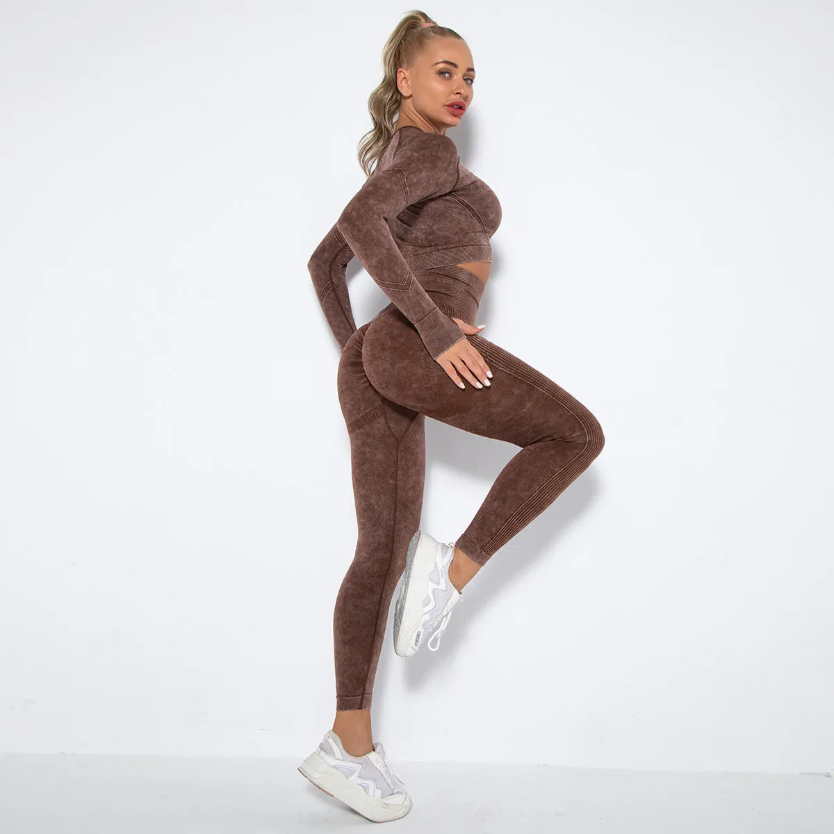 Crop Top High Waist  Pant Sets