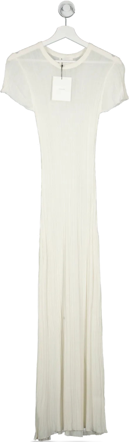 DISSH Cream Harper Capped Sleeve Knit Midi Dress UK L