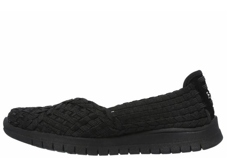 Espadrile sport, dama, SKECHERS Pureflex3-Wonderlove, 31860-BBK negru, textil