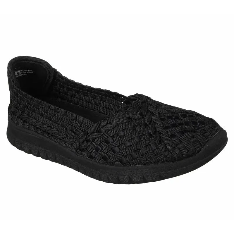 Espadrile sport, dama, SKECHERS Pureflex3-Wonderlove, 31860-BBK negru, textil