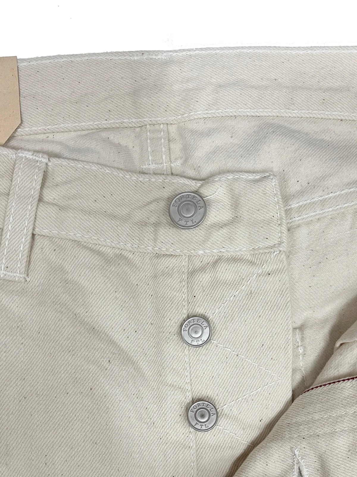 Fortela John Off White Denim Five Pocket Jeans
