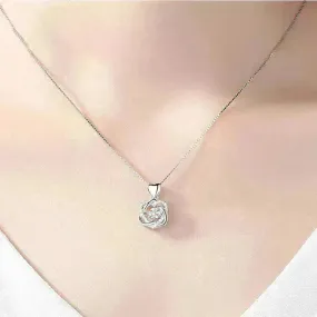 Girls star love fashion rhinestone Pearl Silver necklace for Women