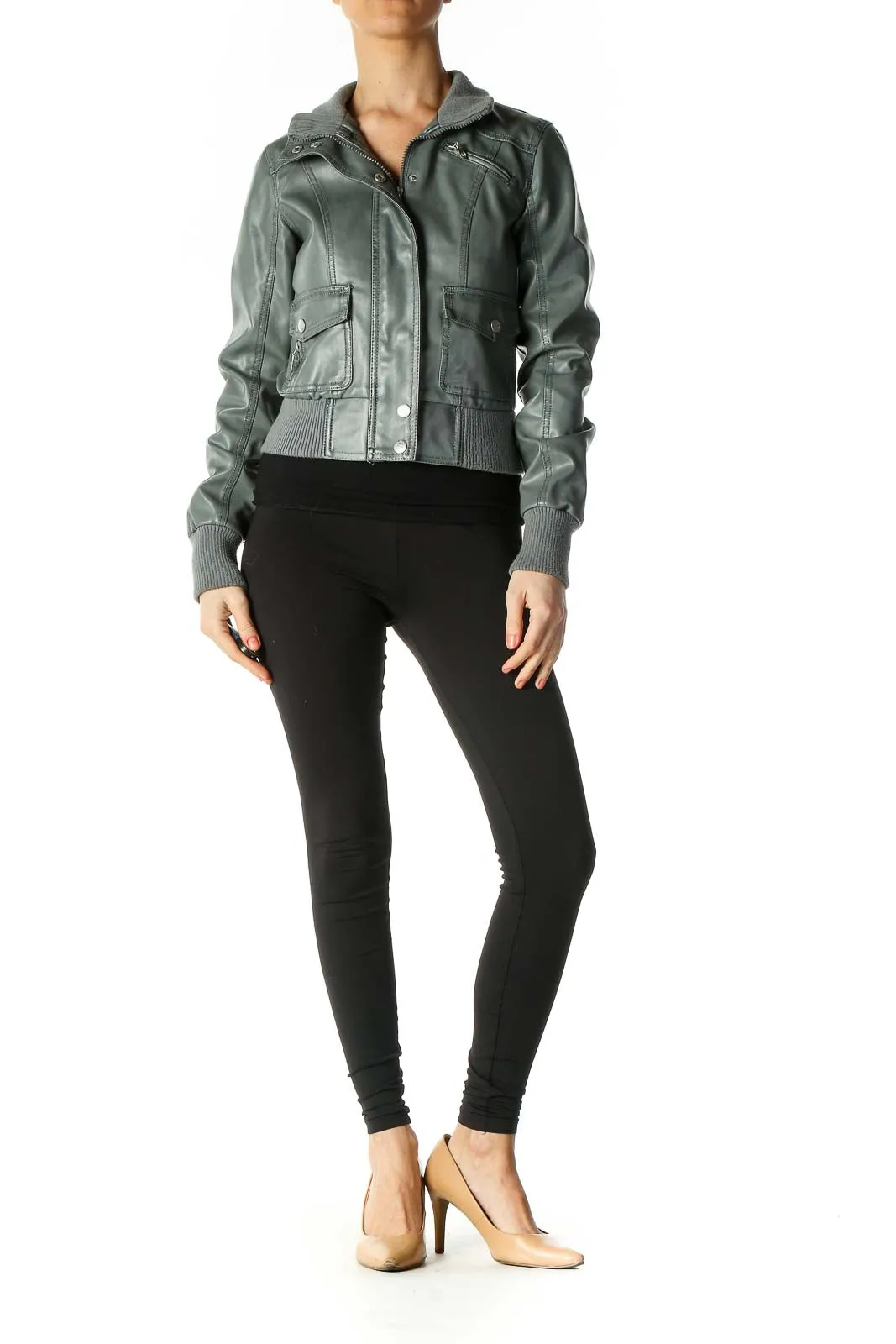 Gray Motorcycle Jacket