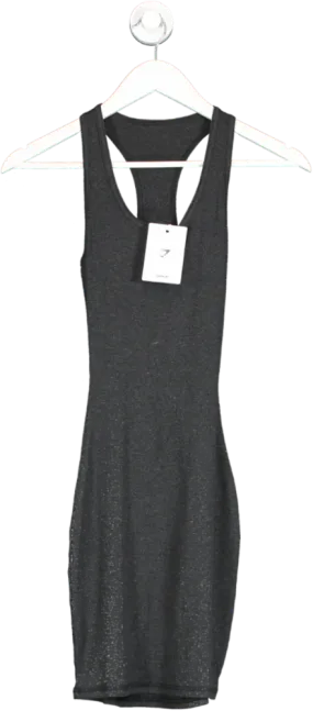 gymshark Black Ribbed Body Fit Dress UK XS