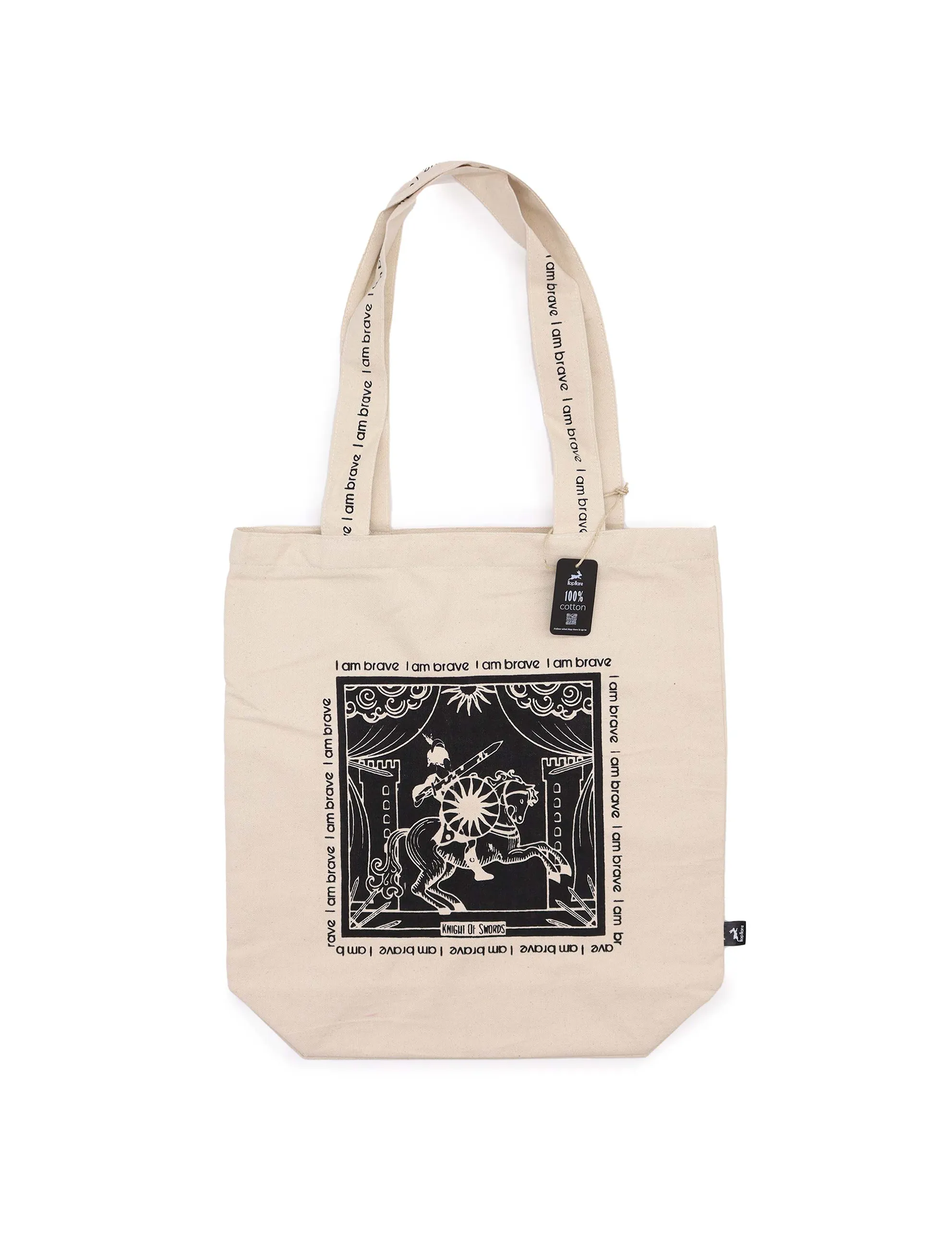 Hop Hare Tote Bag Indkøbspose - I Am Brave