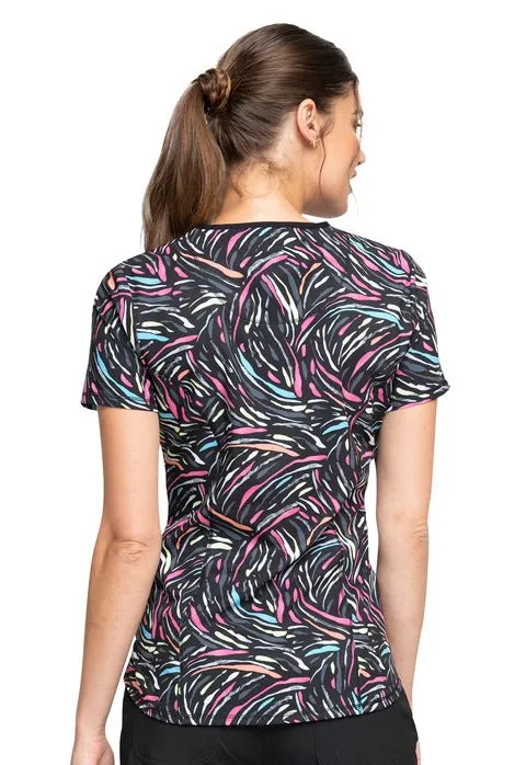 Infinity Women's V-Neck Print Top | Glowing For It