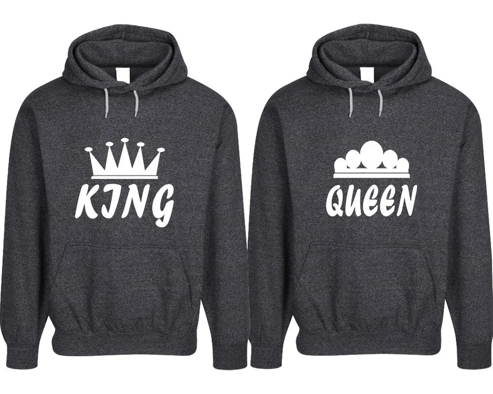 King Queen Couple Matching Speckle Hoodies