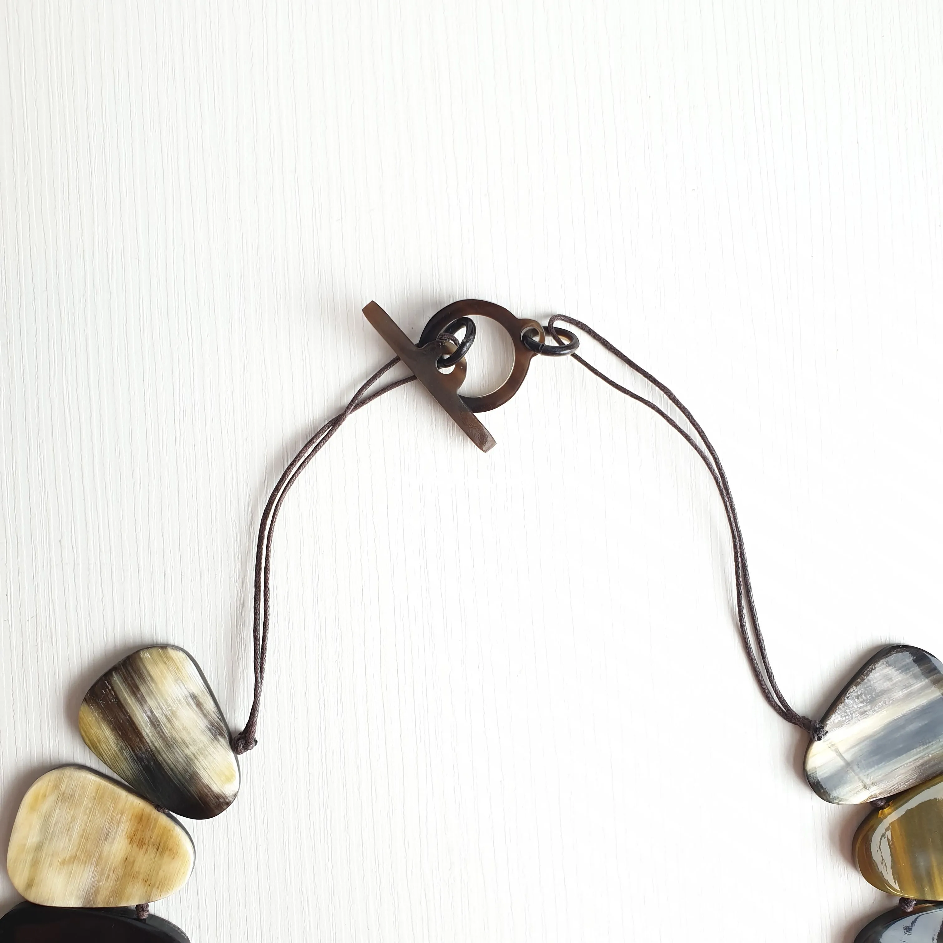 Mystery Horn Necklace J17364, Made by Natural Buffalo Horn