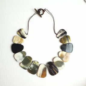 Mystery Horn Necklace J17364, Made by Natural Buffalo Horn