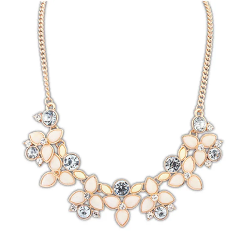 New Fashion Brand Designer Chain Choker Vintage Rhinestone Necklace Bib Statement Necklaces & Pendants Women Jewelry
