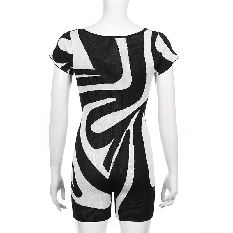 Noemie Colorful Knit Playsuits