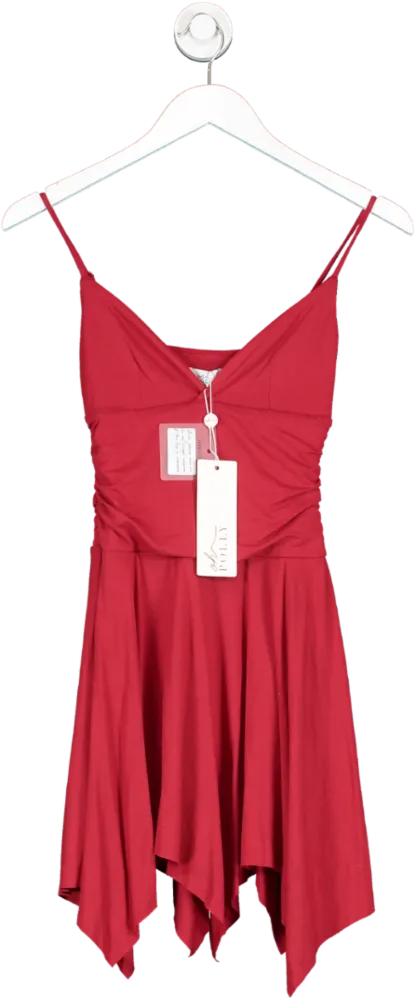 Oh Polly Red Skater Mini Dress UK 8