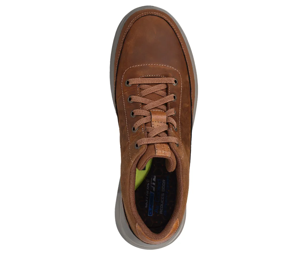 Pantofi sport, barbati, SKECHERS PROVEN ALDENO 204875-CDB maro, piele naturala