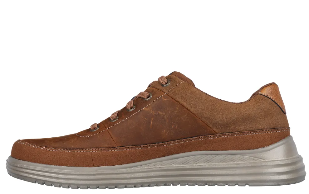 Pantofi sport, barbati, SKECHERS PROVEN ALDENO 204875-CDB maro, piele naturala