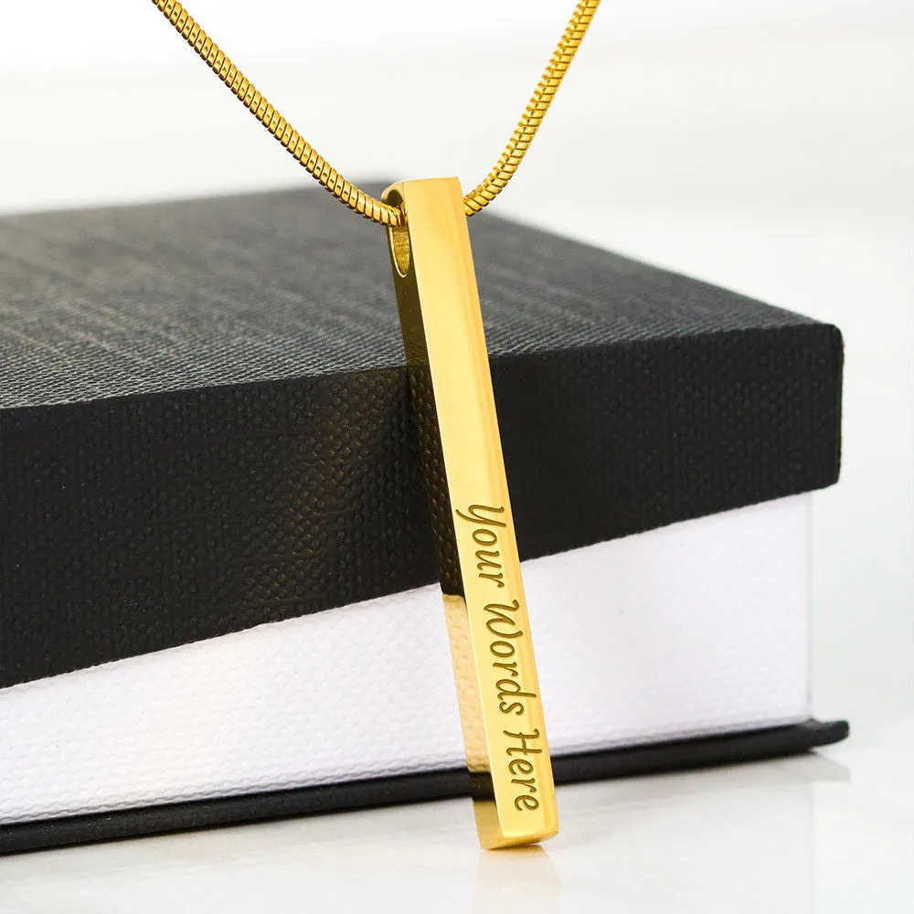 Personalized Bar Necklace- Engraving Necklace