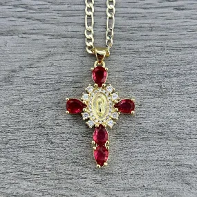 Pink Cross Necklace 030