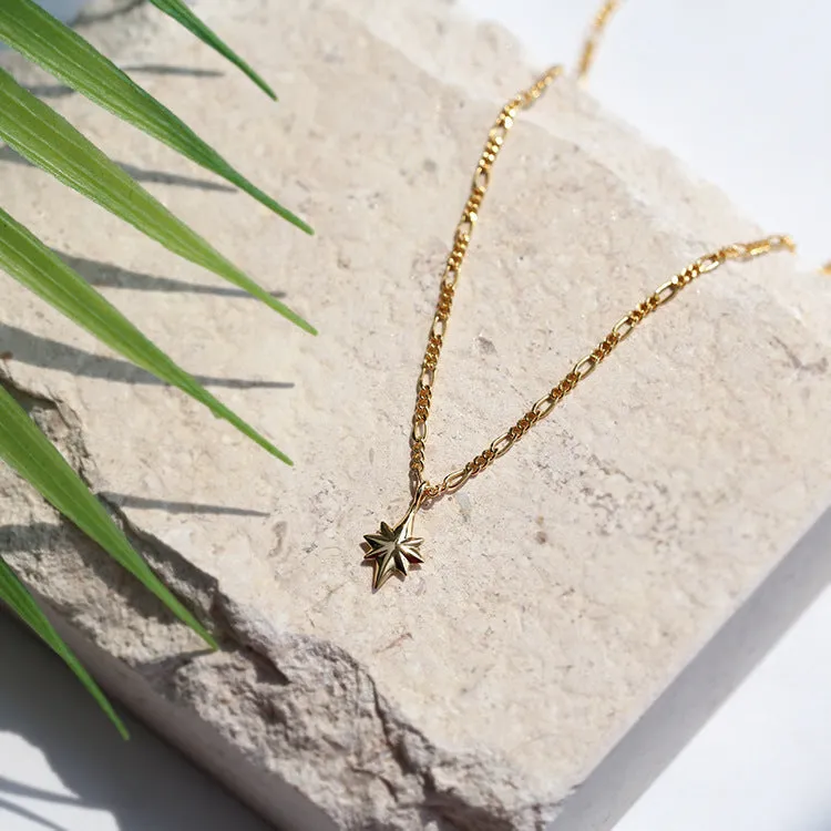 S925 Silver Hexagonal Star Pendant Necklace
