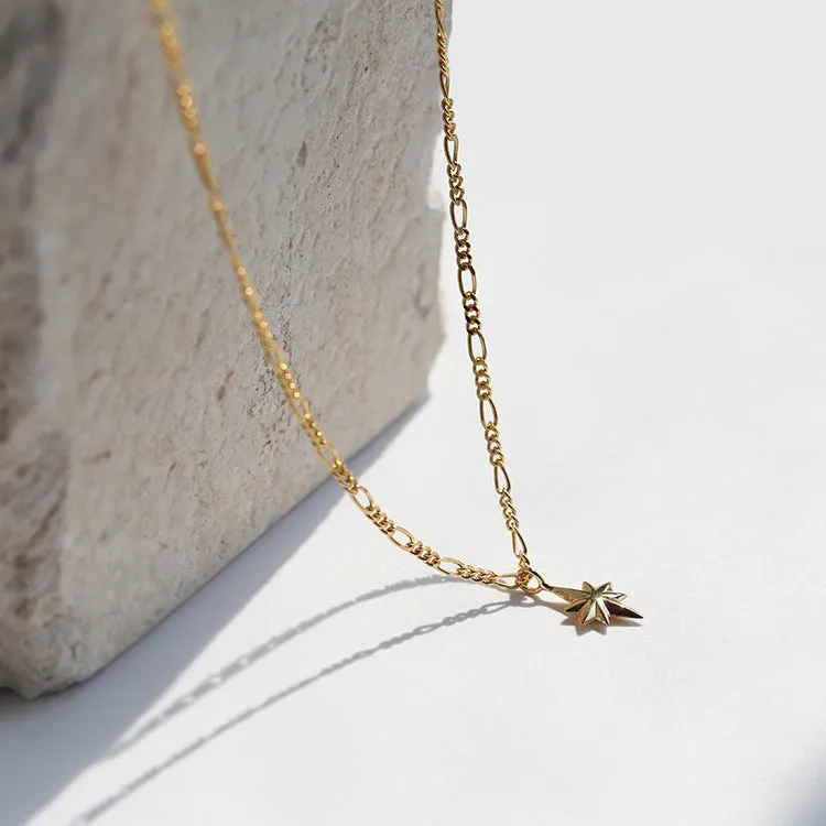 S925 Silver Hexagonal Star Pendant Necklace