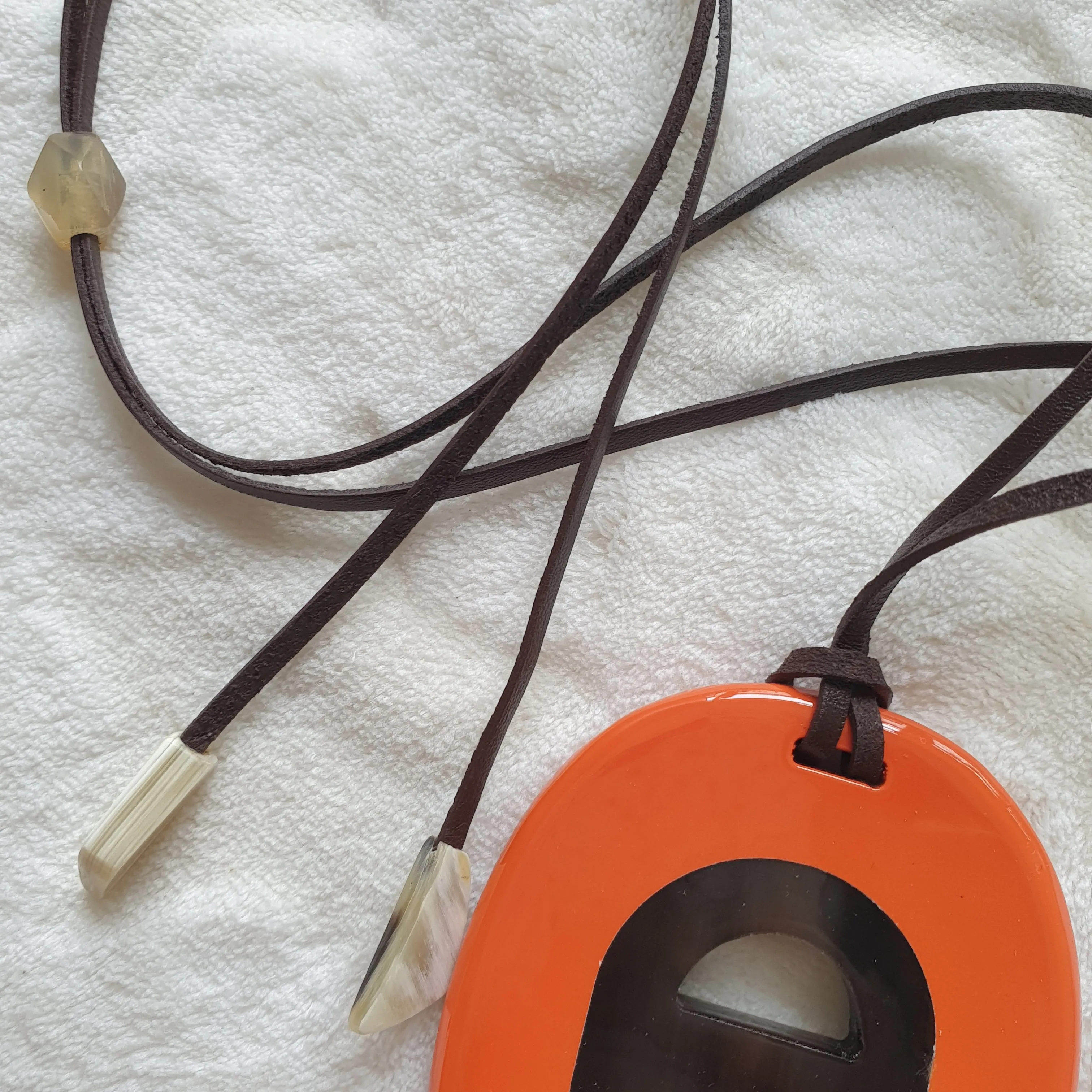 Set of 6 Pendant Cords, J17969. Leather Cord. Cotton Wax Cords. Pendant String. Handmade product from Vietnam