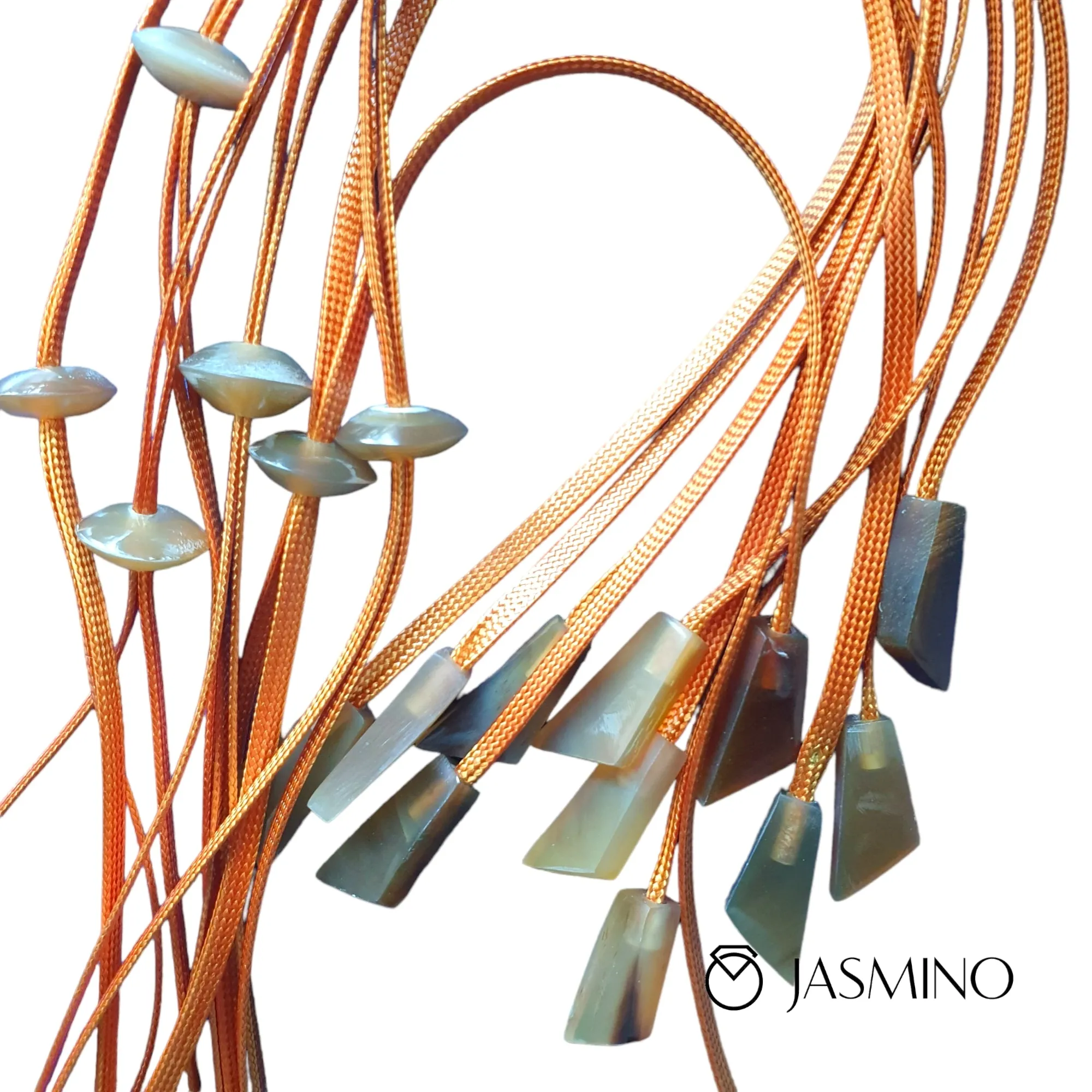 Set of 6 Pendant Cords, J17969. Leather Cord. Cotton Wax Cords. Pendant String. Handmade product from Vietnam
