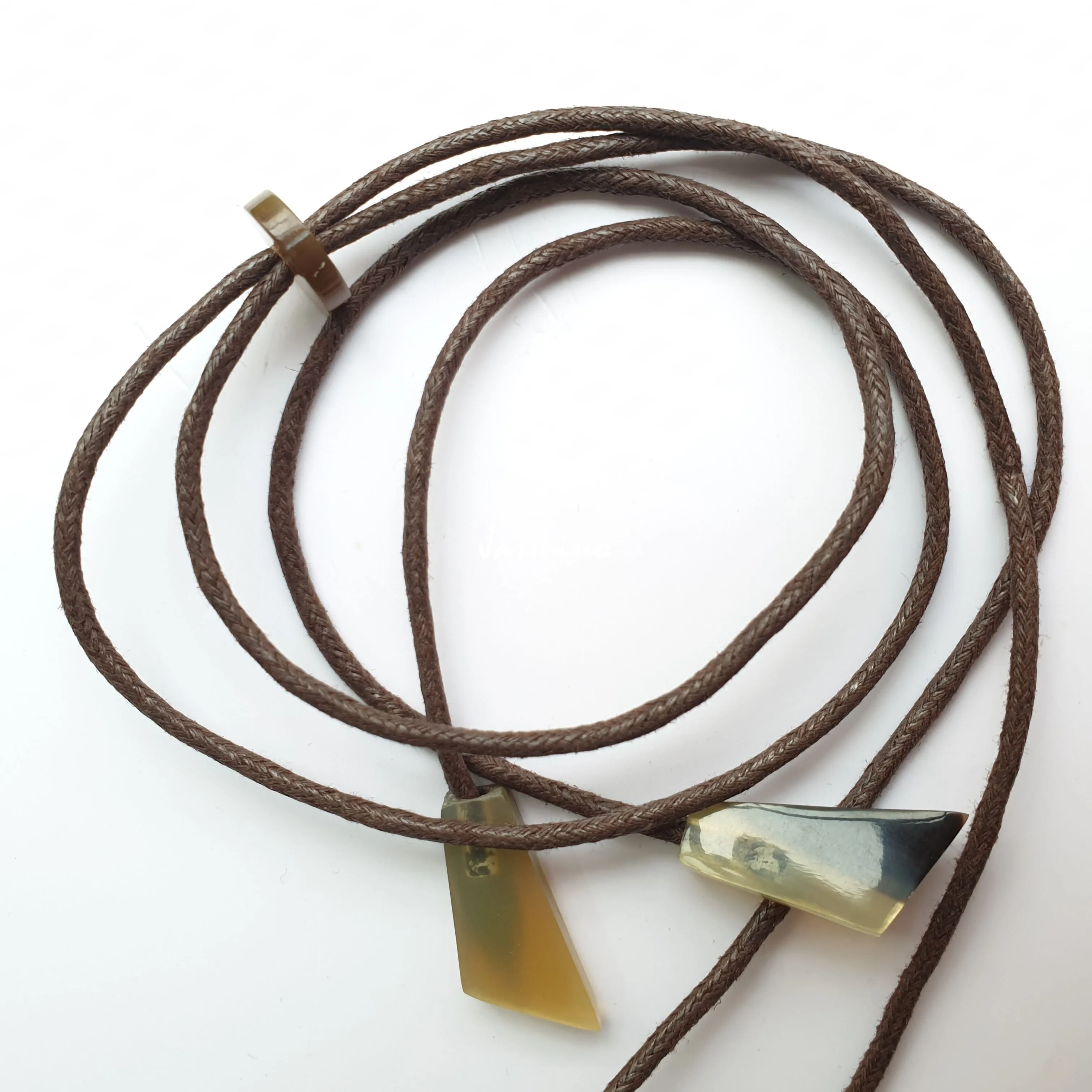 Set of 6 Pendant Cords, J17969. Leather Cord. Cotton Wax Cords. Pendant String. Handmade product from Vietnam