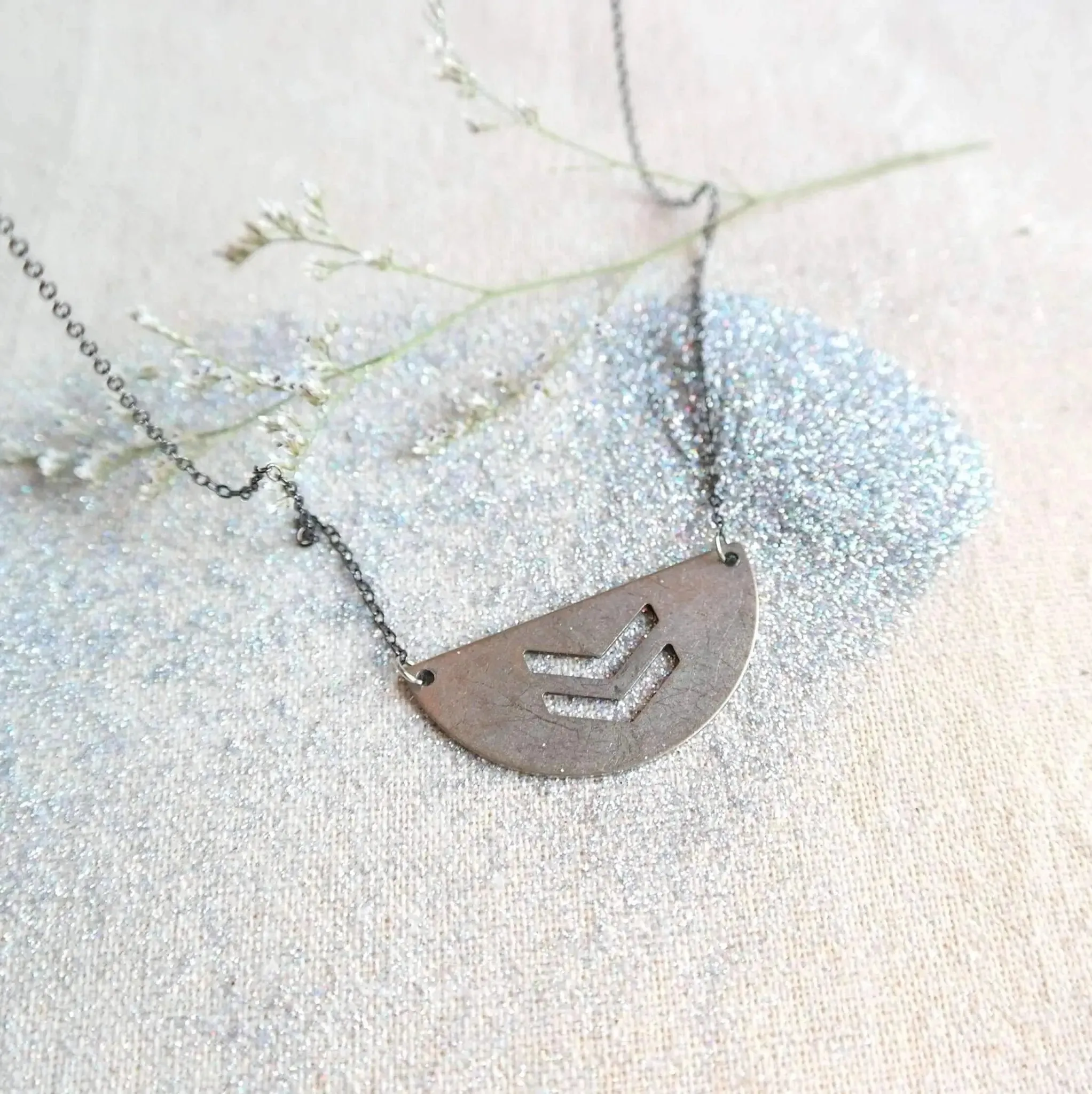 Silver Geometric Necklace