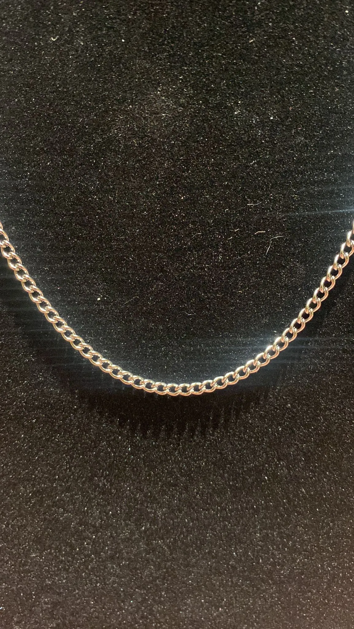 Stainless Steel Round Links Chain 19"