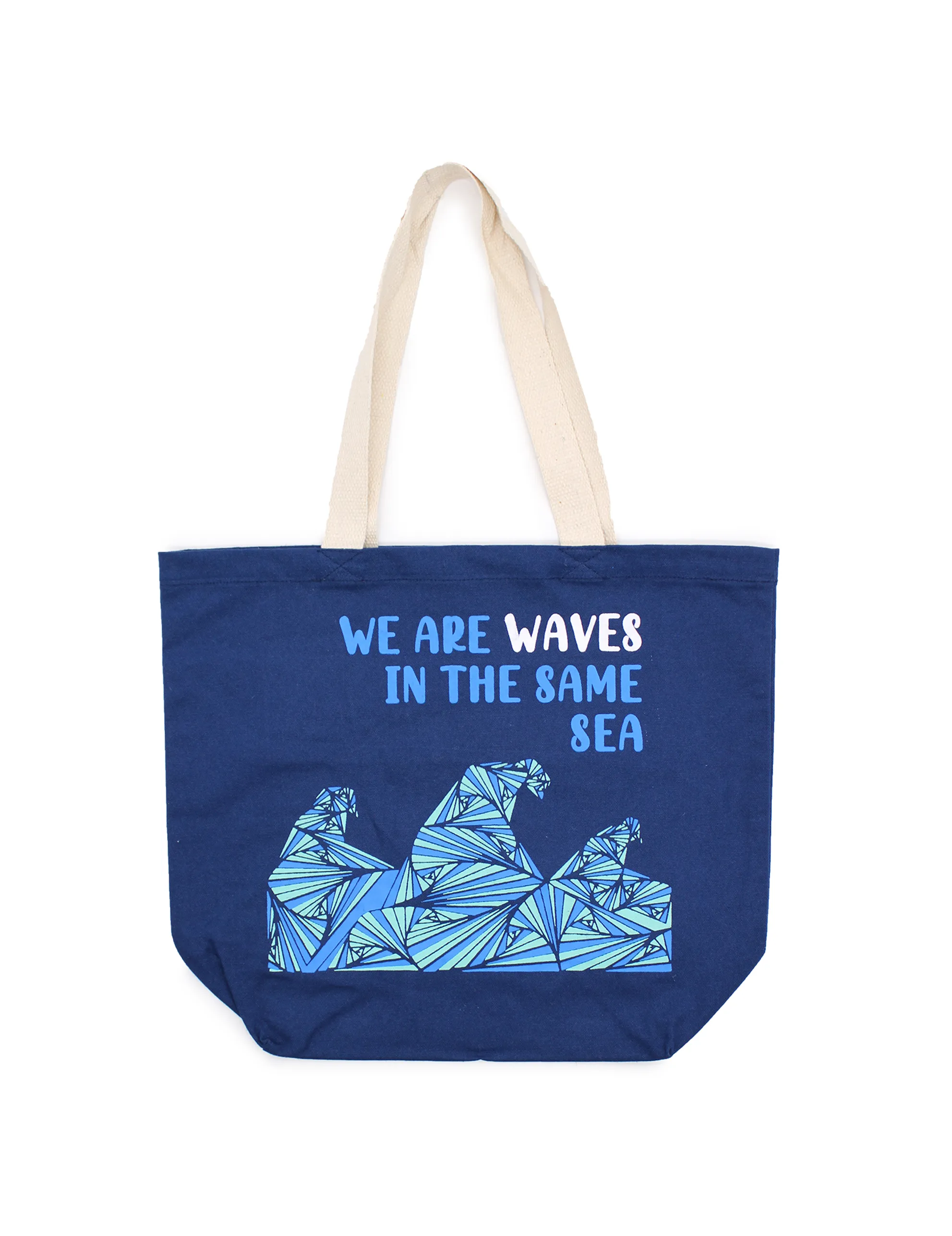 Tote Bag Indkøbspose - We are Waves Blue