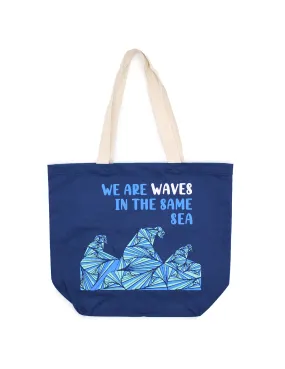 Tote Bag Indkøbspose - We are Waves Blue