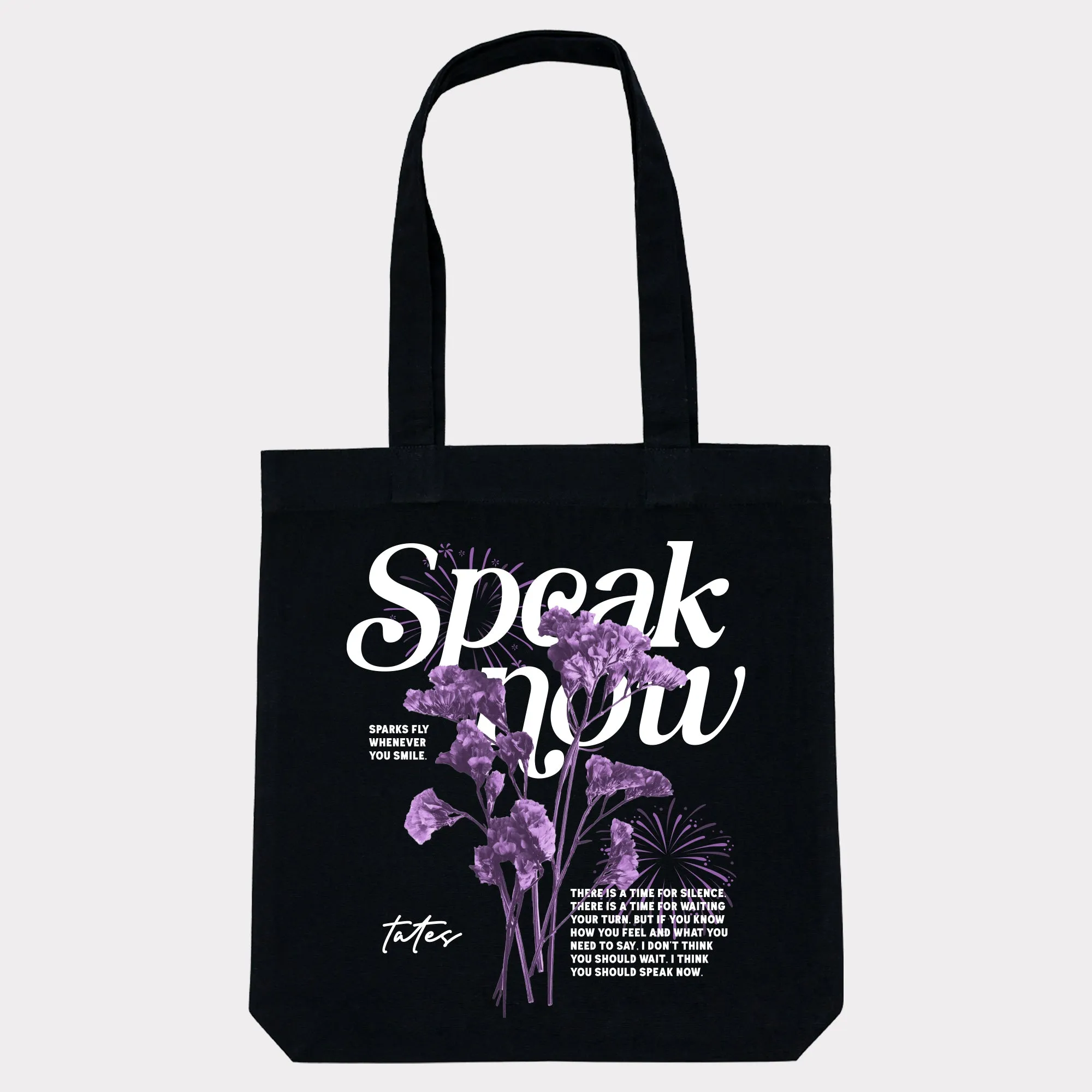 Tote bag mit "Speak now" Motiv