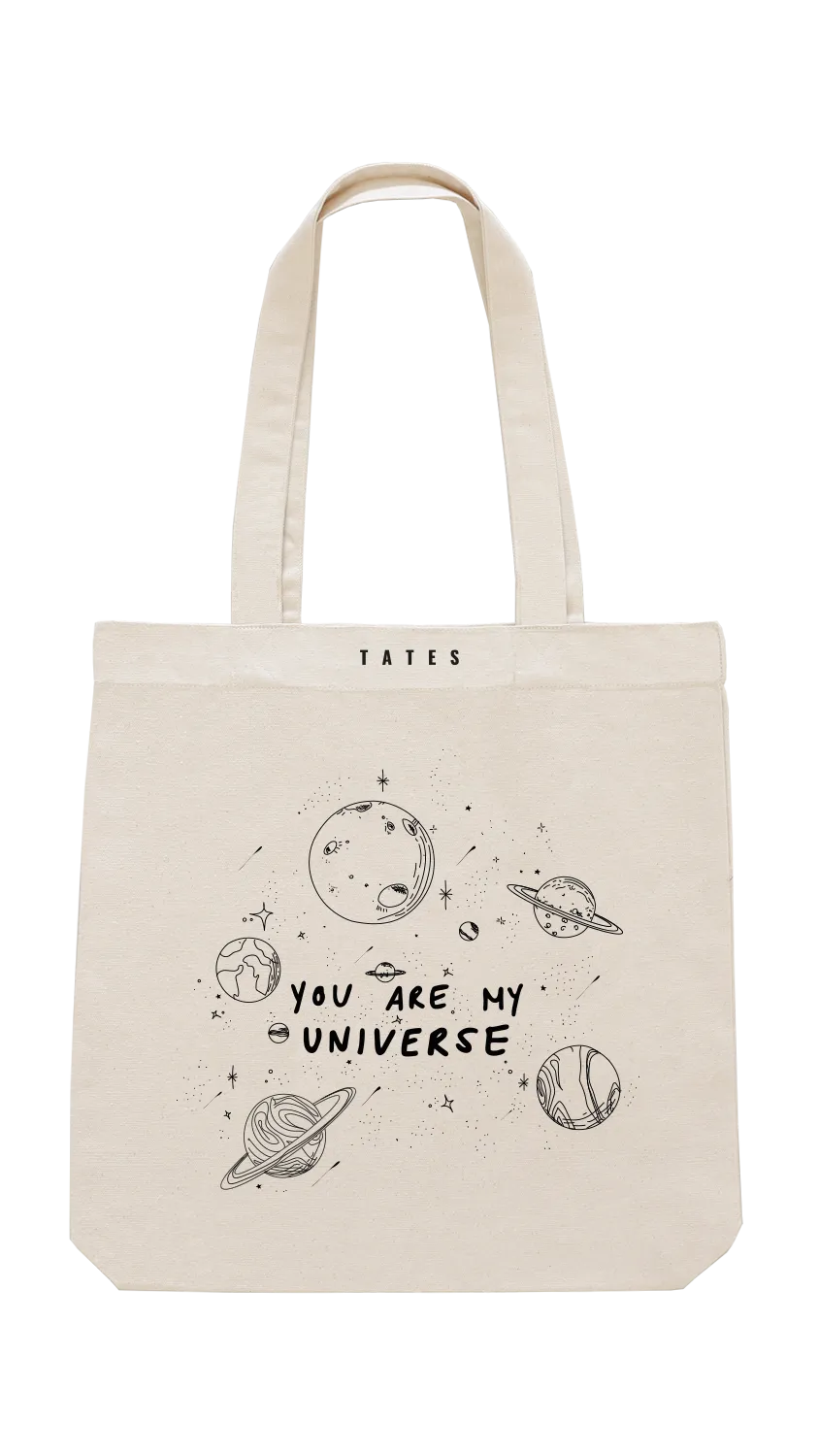 Tote bag mit "You are my universe" Motiv
