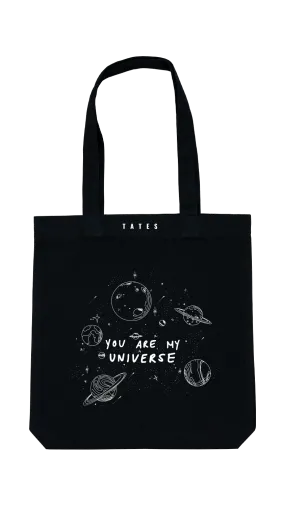 Tote bag mit "You are my universe" Motiv