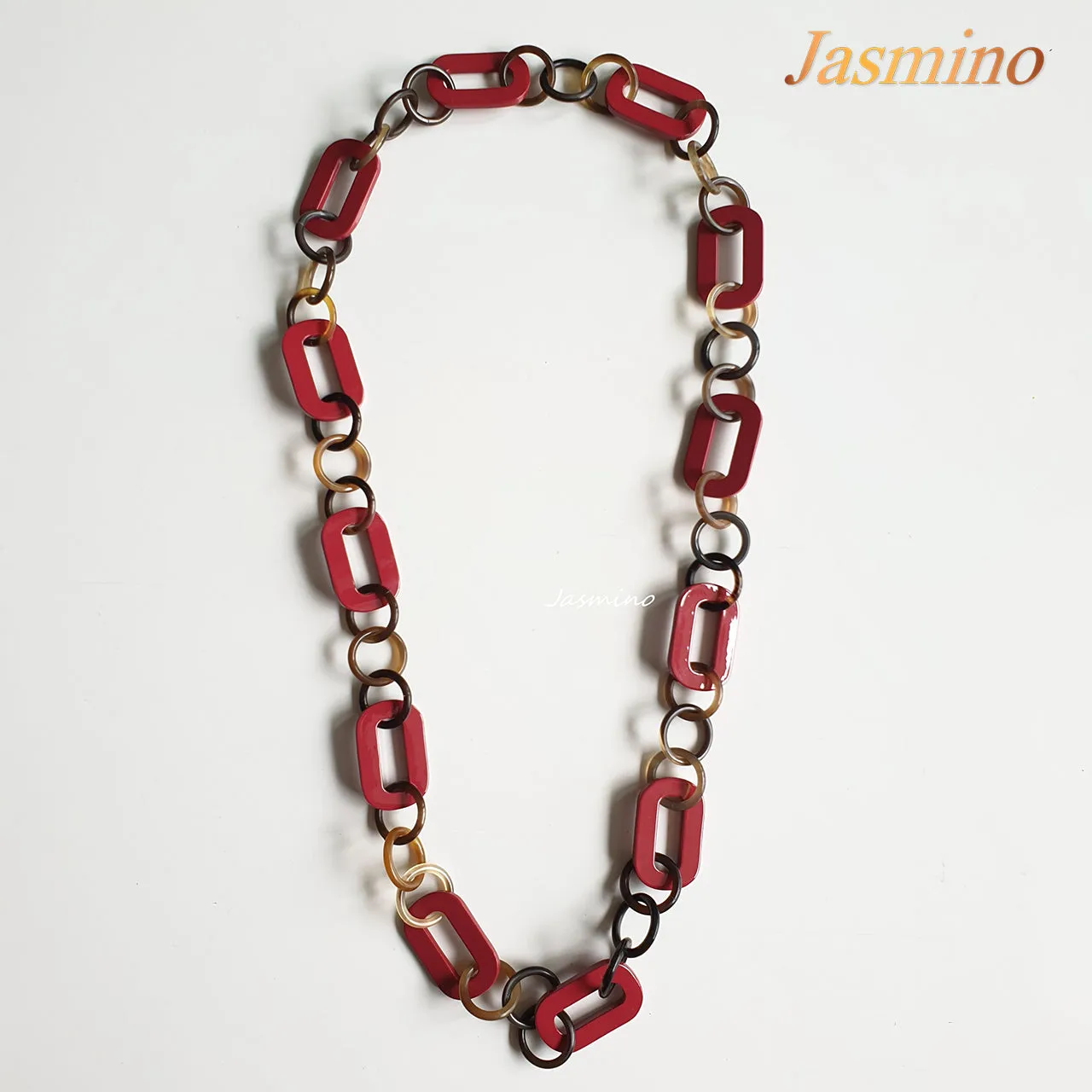 Unique Handmade Necklace J17546, Made by Buffalo Horn and Lacquer From Vietnam