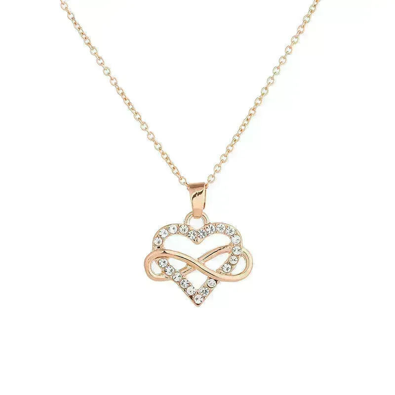 Unlimited Love Necklace Women Wrapped Love Valentine's Day Gifts All Match High-grade Can Not Be Dropped Collarbone Chain