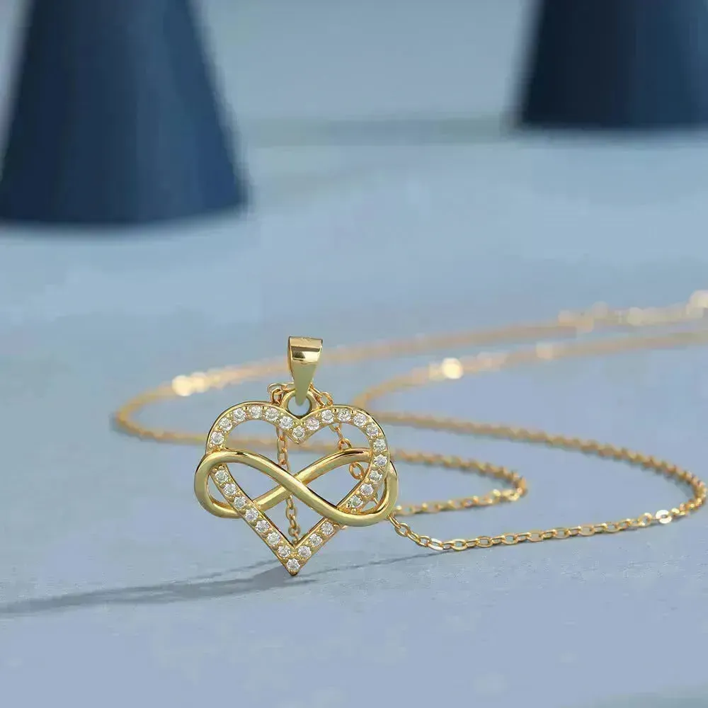Unlimited Love Necklace Women Wrapped Love Valentine's Day Gifts All Match High-grade Can Not Be Dropped Collarbone Chain